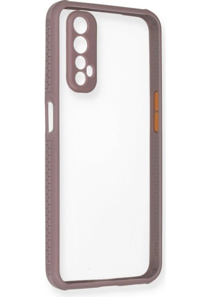 Newface Realme 7 Kılıf Miami Şeffaf Silikon - Açık Mor