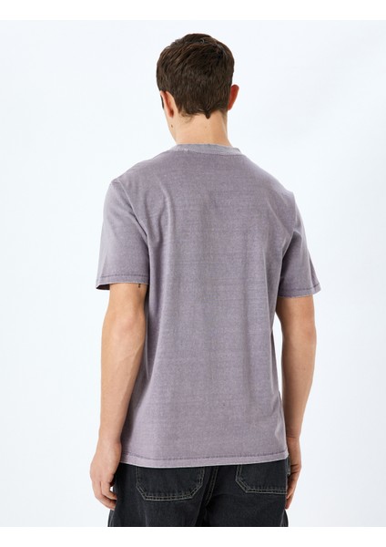 Pamuklu Yıkamalı Regular Fit Kısa Kollu Bisiklet Yaka Tişört fırsatları