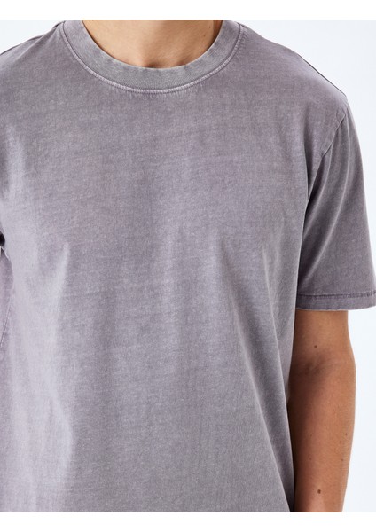 Pamuklu Yıkamalı Regular Fit Kısa Kollu Bisiklet Yaka Tişört indirimleri