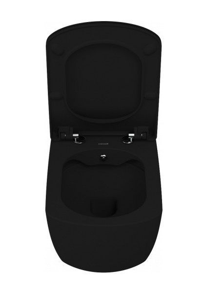Elegant Rim-Off Duroplast Yavaş Kapanan Klozet Kapaklı Kömür Karası Set fırsatları
