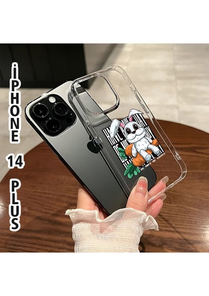 Iphone 14 Plustavşan Baskılı Telefon Kılıfı