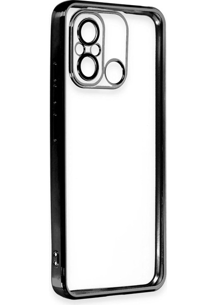 Newface Xiaomi Redmi 12C Kılıf Razer Lensli Silikon - Siyah