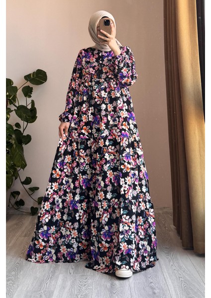 Çiçek Bahçesi Elbise- 0026