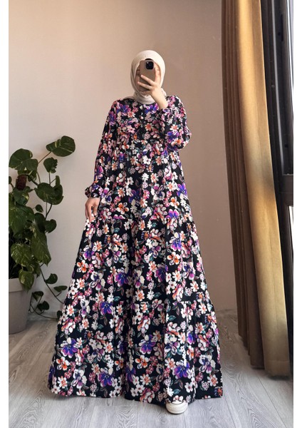 Çiçek Bahçesi Elbise- 0026