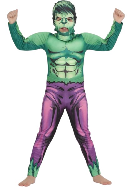 Hulk Kaslı Çocuk Kostümü