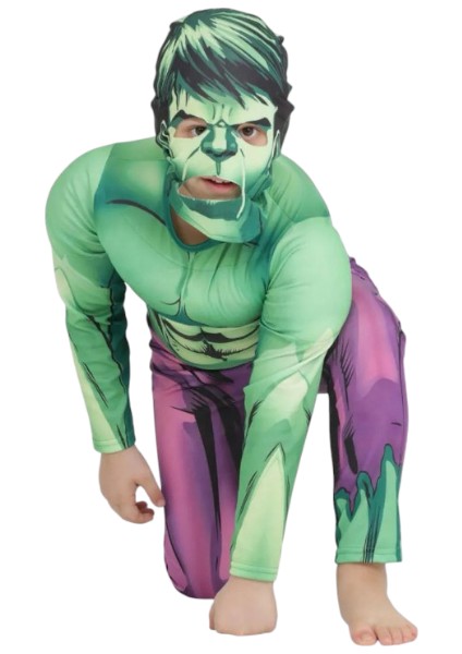 Hulk Kaslı Çocuk Kostümü