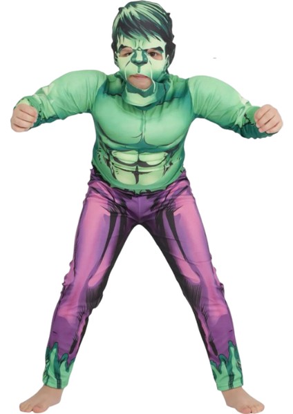 Hulk Kaslı Çocuk Kostümü