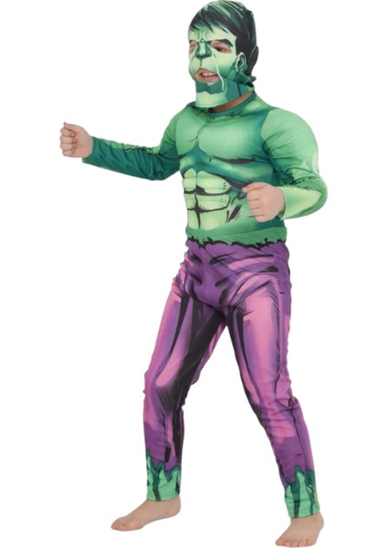 Hulk Kaslı Çocuk Kostümü