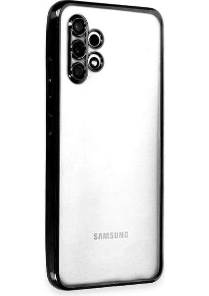 Newface Samsung Galaxy A32 Kılıf Razer Lensli Silikon - Siyah