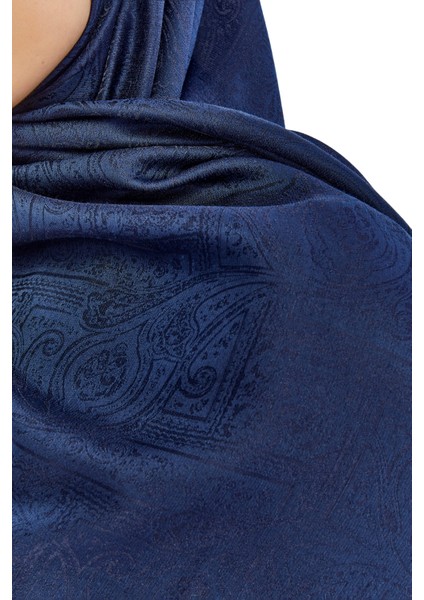 Monogram Etnik Desen Şal - Lacivert fırsatları