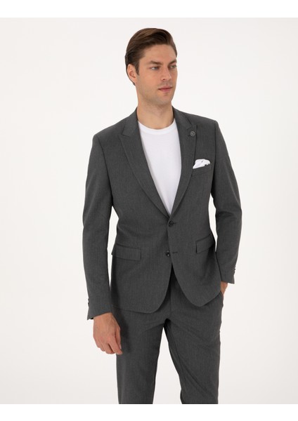 Erkek Füme Slim Fit Takım Elbise 50311502-VR058 modelleri