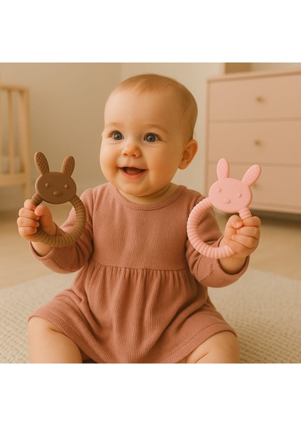 Bebek Diş Kaşıyıcı Silikon Bebek Dişlik 2li modelleri