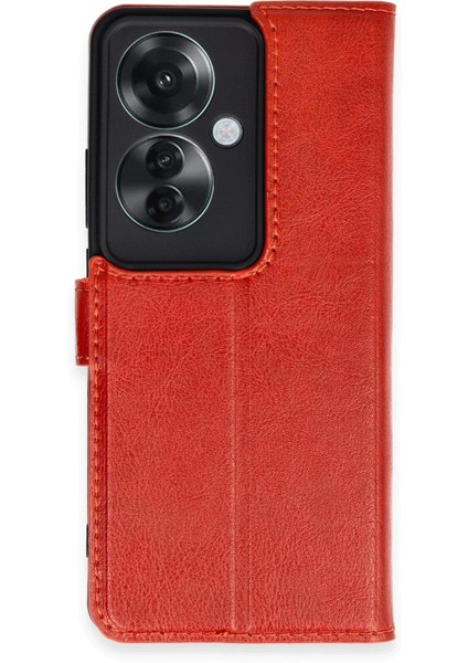 Newface Oppo Reno 11F Kılıf Trend S Plus Kapaklı Kılıf - Kırmızı