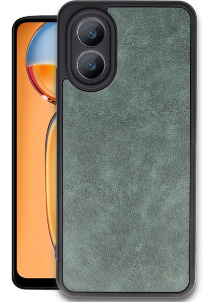 Newface Oppo A38 Kılıf Aras Deri Kapak - Koyu Yeşil