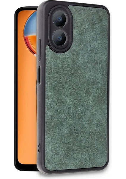 Newface Oppo A38 Kılıf Aras Deri Kapak - Koyu Yeşil