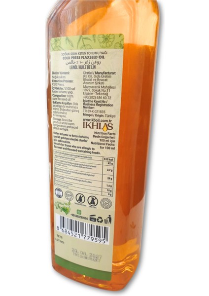 Soğuk Sıkım Keten Tohumu Yağı 1lt modelleri
