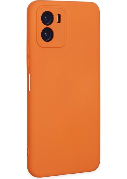 Newface Vivo Y15S Kılıf Nano Içi Kadife Silikon - Turuncu modelleri