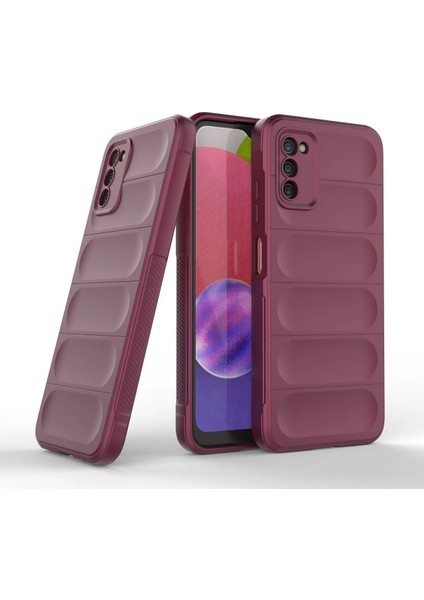 Newface Samsung Galaxy A03S Kılıf Optimum Silikon - Bordo