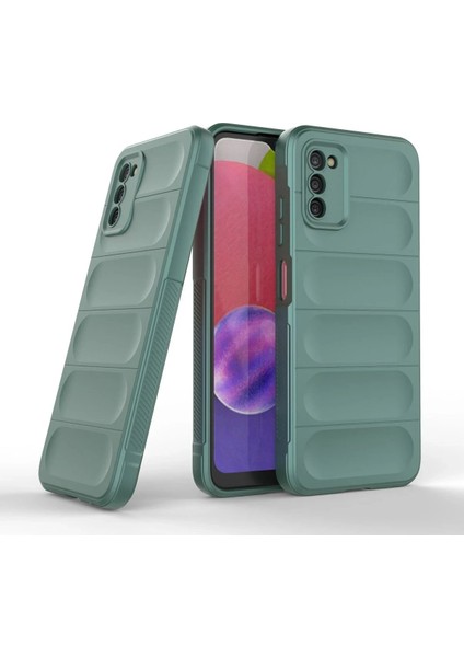 Newface Samsung Galaxy A03S Kılıf Optimum Silikon - Koyu Yeşil