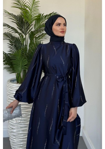 Kaitlyn Taşlı Abiye Lacivert modelleri