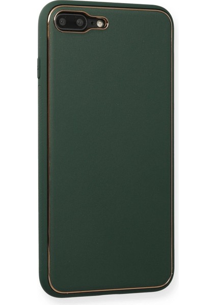 Newface iPhone 7 Plus Kılıf Coco Deri Silikon Kapak - Yeşil