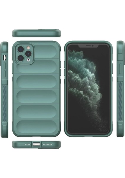 Newface iPhone 11 Pro Kılıf Optimum Silikon - Koyu Yeşil