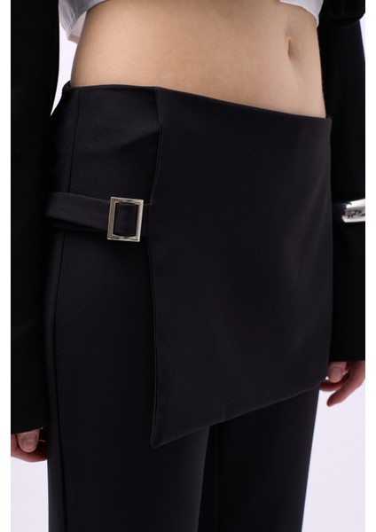 Etek Detay Kemerli Siyah Pantolon indirimleri