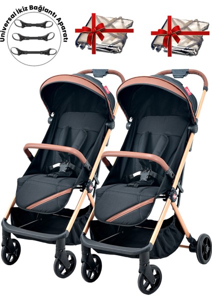 Joell Cabin Kabin Boy Ayrılıp Birleşebilen Ikiz Bebek Arabası