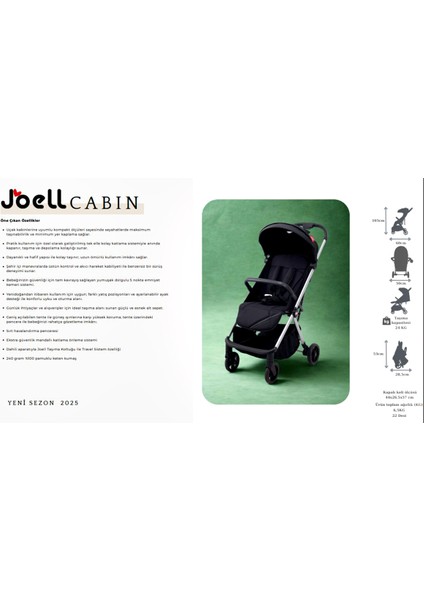 Joell Cabin Kabin Boy Ayrılıp Birleşebilen Ikiz Bebek Arabası fırsatları