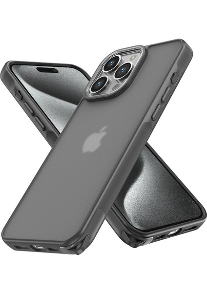 Newface iPhone 13 Pro Max Kılıf Elegant Kapak - Titan Gri