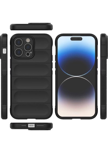 Newface iPhone 14 Pro Max Kılıf Optimum Silikon - Siyah