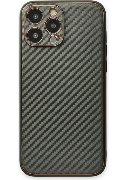 Newface iPhone 13 Pro Max Kılıf Coco Karbon Silikon - Füme