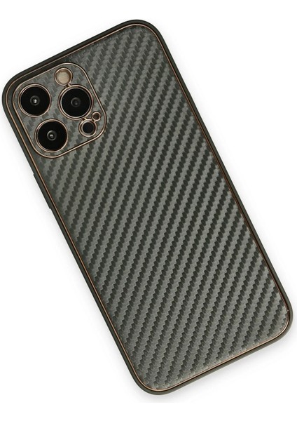 Newface iPhone 13 Pro Max Kılıf Coco Karbon Silikon - Füme