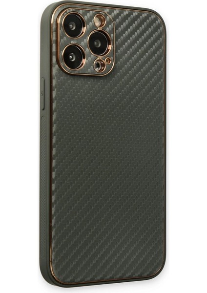 Newface iPhone 13 Pro Max Kılıf Coco Karbon Silikon - Füme