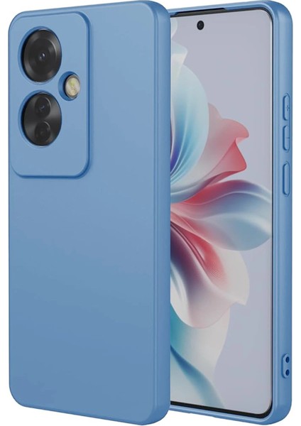 Newface Oppo Reno 11F Kılıf First Silikon - Mavi
