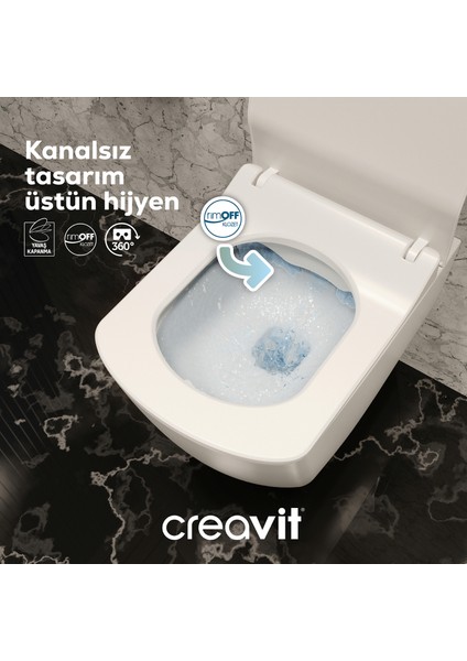 Elegant Rim-Off Asma Klozet ve Duroplast Yavaş Kapanan Klozet Kapağı fırsatları