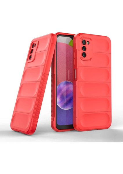 Newface Samsung Galaxy A03S Kılıf Optimum Silikon - Kırmızı