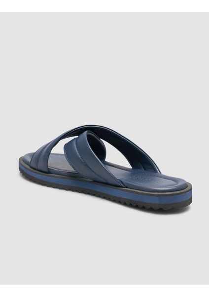 %100 Hakiki Deri Lacivert Erkek Terlik indirimleri