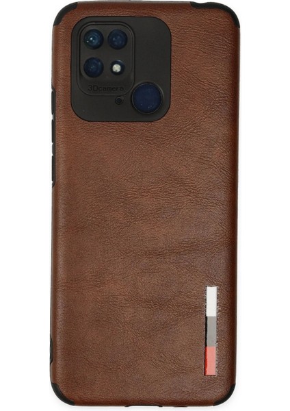 Newface Xiaomi Redmi 10C Kılıf Loop Deri Silikon - Kahverengi