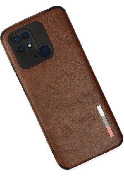 Newface Xiaomi Redmi 10C Kılıf Loop Deri Silikon - Kahverengi