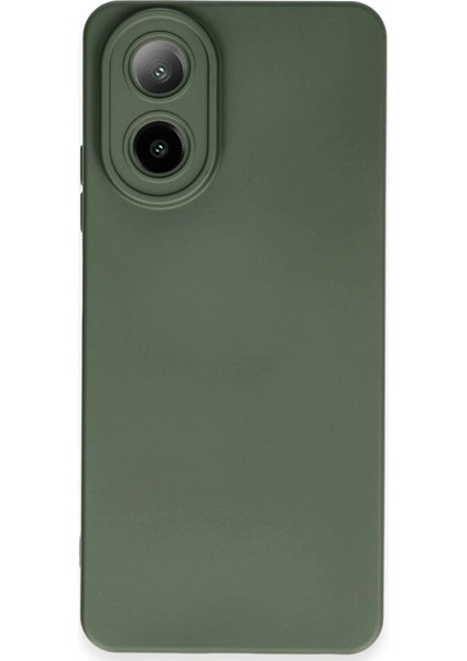Newface Oppo A38 Kılıf Nano Içi Kadife Silikon - Koyu Yeşil
