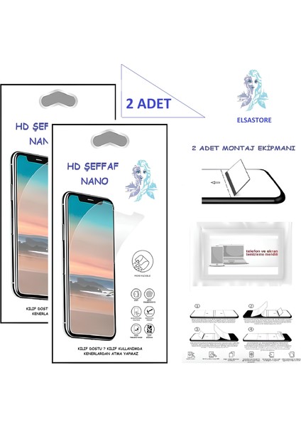 One Plus 5t Nano Ekran Koruyucu 2 Adet Ultra Ince Esnek Hd Şeffaf