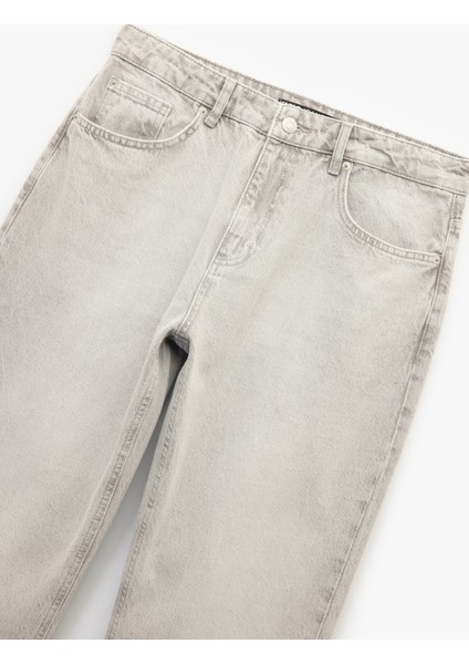 Pamuklu Normal Bel Vintage Straight Fit Jean Pantolon