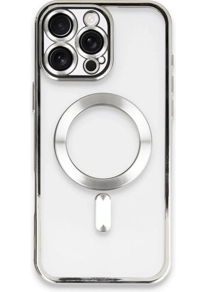 Newface iPhone 16 Pro Max Kılıf Kross Magneticsafe Kapak - Gümüş