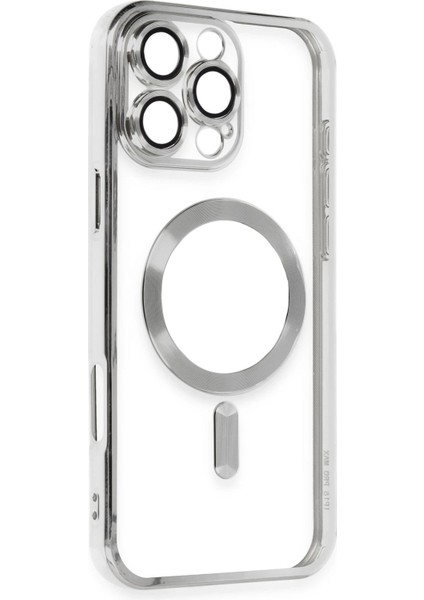 Newface iPhone 16 Pro Max Kılıf Kross Magneticsafe Kapak - Gümüş