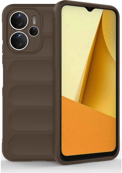 Newface Xiaomi Redmi Note 14 4g Kılıf Optimum Silikon - Kahverengi