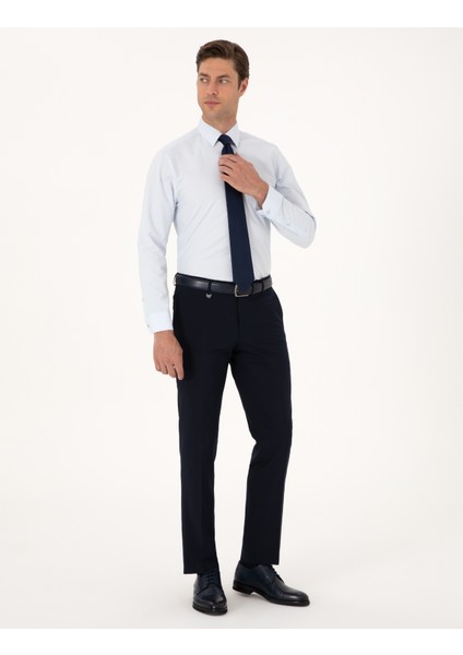 Erkek Lacivert Slim Fit Kumaş Pantolon 50317644-VR033 modelleri