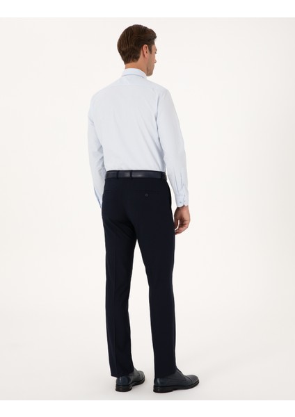 Erkek Lacivert Slim Fit Kumaş Pantolon 50317644-VR033 fırsatları