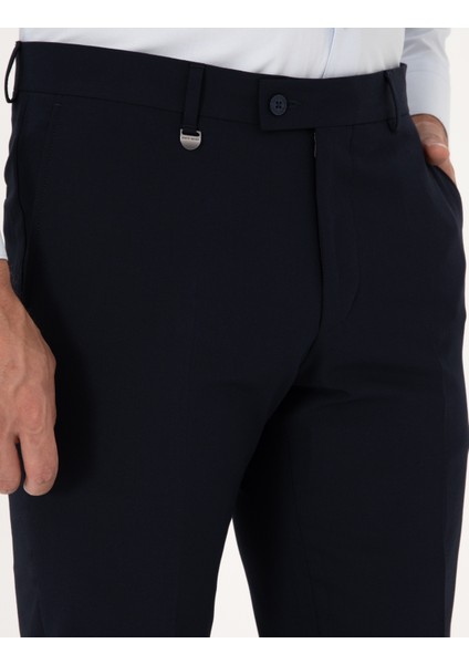Erkek Lacivert Slim Fit Kumaş Pantolon 50317644-VR033 indirimleri