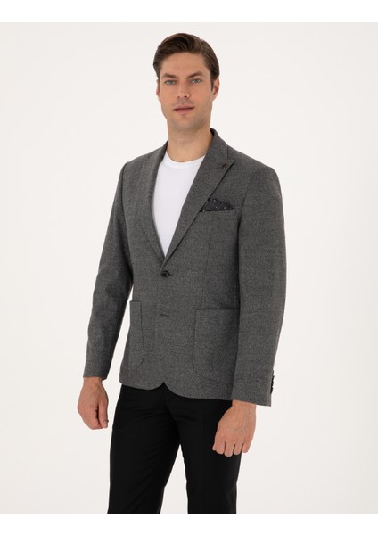 Erkek Füme Slim Fit Ceket 50316324-VR058 modelleri